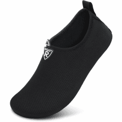 Racqua Damen Herren Badeschuhe Wasserschuhe Schwimmschuhe Männer Frauen Strandschuhe Barfußschuhe Gr.34-47 40/41 EU Bd104 Black