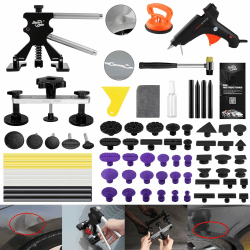 PDR TOOLS Dellen Werkzeug, 69 PCS Dellen Reparaturset mit Dellenheber und Bridge Dellenzieher Entfernen Sie 95% der Autodellen in 30 Minuten bei Hagelschäden und Türreparaturen 1-10 In All Dents