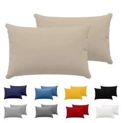 Dreamzie Kissenbezug 40x70 (Set mit 2) - 100% Jersey Baumwolle 150 g/qm Kissenbezüge -Beige - Für Kissen 40x70 cm - Kissenhülle - Kissenbezug - Resistent und Hypoallergen 40 x 70 cm Beige