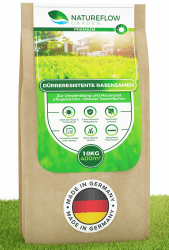 Rasensamen Schnellkeimend Trockenresistent - Dürreresistenter Rasen Made in Germany - Premium Grassamen bei Hitze und Trockenheit - Trockenrasen Samen 10kg