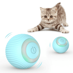 Iokheira Katzenball mit LED-Licht, Elektrisch Zwei-Farben Katzenspielzeug Ball interaktives Spielzeug für Katzen, selbstdrehender 360-Grad-Ball, wiederaufladbares interaktives Ball (Dunkelgrün)
