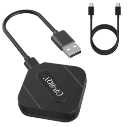 SPGUARD 2023 Upgrade Carplay Wireless Adapter, Wireless Carplay Adapter Dongle für iPhone,Carplay Adapter Bluetooth 5.8GHz WiFi,Drahtloses CarPlay Dongle Adapter Unterstützt iOS 10-16 Schwarz