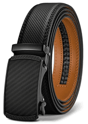 BULLIANT Gürtel Herren, Gürtel Ratsche Ledergürtel Automatikschließe für Herren Anzug Business Kleidung,Breit 35mm,Größe Angepasst 110cm/30"-36"taille verstellbar Schwarz231