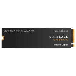 WD_BLACK SN850X NVMe SSD 4 TB interne SSD (Gaming Speicher, PCIe Gen4-Technologie, Lesen 7.300 MB/s, Schreiben 6.600 MB/s) Schwarz, Standard 4 TB Standard SN850X