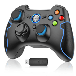 EasySMX PC Gamepad, Wireless Controller, Gaming Controller für PS3/PC(Windows XP/7/8/8.1/10/11)/Android TV-Box, Vista,Switch Blau