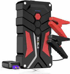 BIUBLE 2000A Starthilfe Powerbank, Spitzenstrom Auto Starthilfe, 12V Tragbarer Batterie Booster (Bis zu 7,0 L Benzin oder 5,5 L Diesel) Starthilfegerät Jump Starter mit LED Taschenlampe/USB Ladegerät