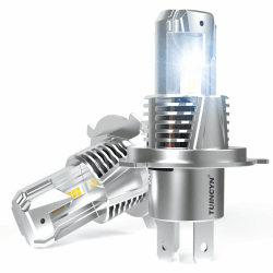 TUINCYN H4 Lampe Auto 120W 24000LM 12V 24V 6000K Xenon Weiß, 500% Helligkeit H4 9003 HB2 Abblendlicht Halogen-Scheinwerferlampe Glühbirne. 2 STÜCK H4/9003