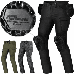 SHIMA Giro 2.0 Motorradhose Damen und Herren mit 4 Airforce Protektoren und Aramid Hose Jeans Cargo 40W / 32L Herren - Schwarz