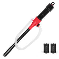 flintronic Elektrische Wasserpumpe, Hand Wasserpumpe für Verschiedene Flüssigkeiten, Pumpe Batteriepumpe, Umfüllpumpe von Diesel Öl Wasser, Elektrische Benzinpumpe, Elektrische Flüssigkeit Pumpe Rot Elektrische Wasserpumpe