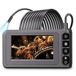 Industrie Endoskop, SKYBASIC Digitale Endoskopkamera 4,3" LCD Bildschirm HD 7.9mm Inspektionskamera IP67 Wasserdicht Rohrkamera Endoskop Kamera mit 8 LED-Leuchten 3 Helligkeiten Einstellbar -20m C20-20M