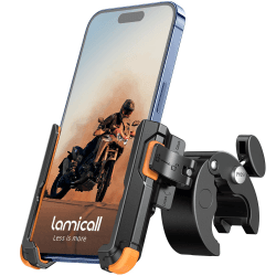 Lamicall Handyhalterung Motorrad, Handyhalter Fahrrad - 【1s Schnellspanner】 Lenker Halter für Dreharbeiten, Universal Handy Fahrradhalterung für iPhone 15 14 13 12 Pro Max Plus, Samsung, Smartphone
