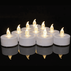 Biyanuo LED Teelichter 24 Stück Flammenloses batterie kerzen realistische und helle blinkend Teelichter, Extra lange Batterie 200+ Stunden für Hochzeit, Festival, Parteien, Hauptdekorationen 24pack Warmes Weiß