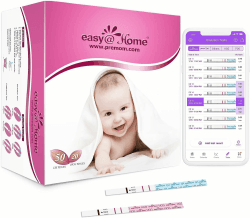 Easy@Home 50 Ovulationstest + 20 Schwangerschaftstest Frühtest - Empfidlich Kinderwunsch Fruchtbarkeitstests für Eisprung 25 mIU/ml und Schwangerschaftstests mit Optimaler Sensitivität 70 Stück (1er Pack)