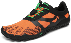 SAGUARO Unisex Barfußschuhe Atmungsaktiv Leichte rutschfest Fitnessschuhe mit Breiter Zehenbox 41 EU Karottenorange
