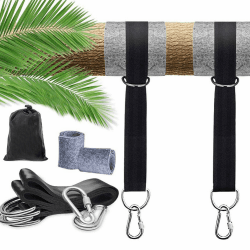 iToncs Hängematten Befestigung 1 Paar Schaukel Befestigung Swing Hanging Gurt Kit Aufhängeset Hängematte Hängesessel Wasserdicht 2 x 150CM Polyester Fiber Gurt mit 2 x Premium Karabiner