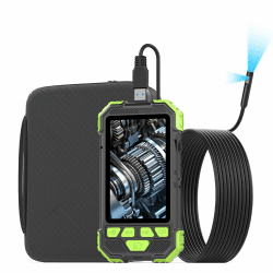 Dual Kameras Endoskopkamera,ILIHOME Endoskopkamera mit Licht,4,3 Zoll IPS Bildschirm Inspektionskamera Industrie Endoskop mit 9 LEDs 7,9 mm Lens IP67 wasserdich Rohrkamera mit 5 Meter Abnehmbar Kabel