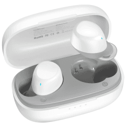 TOZO A1 Mini Bluetooth Kopfhörer, Kopfhörer Kabellos Bluetooth 5.3, Leichte Drahtlose In-Ear Kopfhörer Eingebautes Mic, Leicht Zu Tragen Ohrhörer Bluetooth (Kompatibel für kleine Ohren), Weiß