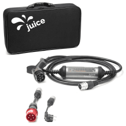 Juice Booster 2 Basic Set, Mobile Wallbox 22kW Installationsfrei, Ladegerät für BEV mit Typ 2 Ladekabel E Auto, Superleicht & Flexibel, IP67 Wasserdicht, Inkl. Adapter CEE32 Rot 3-Phasig + EU Schuko Basic Set EU