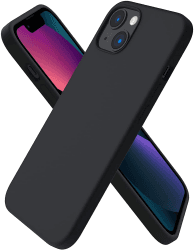 ORNARTO kompatibel mit iPhone 13 Silikon Case 6,1, Hülle Ultra Dünne Voller Schutz Flüssig Silikon Handyhülle Schutz für iPhone 13(2021) 6,1 Zoll-Schwarz