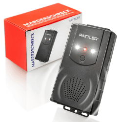 PATTLER® Marderschreck mobil mit Blitzlicht I Marderschreck Auto Batteriebetrieben I Effektive Abwehr mit Ultraschall & Blitzlicht I Dauerhafter Marderschutz für Auto, Dachboden, Haus, Garten Neu