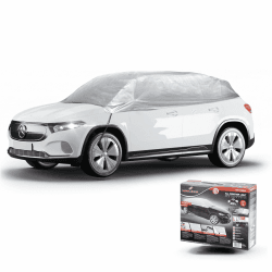 Walser Abdeckplane Auto All Weather Light, Abdeckplane wasserdicht, 100% wetterfeste Auto Abdeckplane, Autoabdeckung Outdoor, Auto Abdeckplane wasserdicht, Autogarage, Halbgarage PKW L grau Größe L Halbgarage
