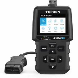 TOPDON OBD2 Diagnosegerät AL500 für Emission Fehler,DTCs Lesen/Löschen,Automatisch VIN Kennen und DTC Definizierung Mit Deutsch