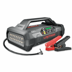 LOKITHOR JA400 Auto Starthilfe Powerbank 1750A 12V Starthilfegerät mit Auto Kompressor(0,8-10Bar/10-150psi), 60W Zwei Wege Schnellladung, Batterie Booster für 5.5L -Diesel und 7.5L -Benzinmotor