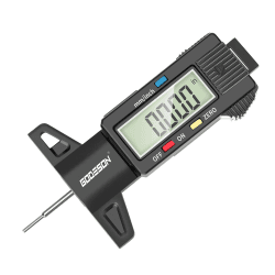 GODESON Digitaler Profiltiefenmesser für Reifen,Reifenprofiltiefenmesser Digital Mit Großes LCD Display, Reifen reifenprofilmesser für Motorrad, Auto, LKW in Zoll/MM… Schwarz Inch/MM