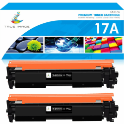 TRUE IMAGE Kompatibel für HP 17A CF217A Tonerkartusche als Ersatz Laserjet Pro M102A M102W M102 MFP M130FW M130NW M130FN M130A M130FW M130 (Schwarz, 2er-Pack)