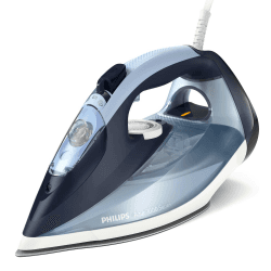 Philips Azur 7000 Serie Dampfbügeleisen - 2800 W, 50 g/min Dauerdampf, 250 g Dampfstoß, Vertikaldampf, SteamGlide Plus-Sohle, Louros/Baumwollblau (DST7020/20) 250 g Dampfstoß Hellblau/Dunkelblau