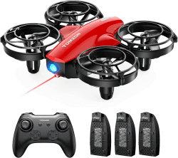Tomzon mini Drohne für Kinder Anfänger RC Quadrocopter mit 24min Lange Flugzeit, Kampfdrohne mit 360° Propellerschutz, Flugzeug ferngesteuert Spielzeug Drohne Werfen Go/3D Flip/Kreisflug, Nano Drone A24-Rot