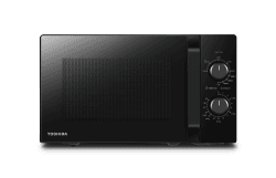 Toshiba MW2-MG20PF(BK)/GE Mikrowellenherd 800 W mit knuspriger Grill- & Kombigarfunktion, 5 Leistungsstufen, 1000 W Grillleistung, Schwarz 20L Grill Schwarz