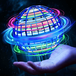 Fliegender Ball,Magic Flying Orb Ball,Hand Controlled Hover Ball Schwebender Ball mit LED Licht Flying Spinner Mini Drohne Für Kinder Geschenke Für Jungen Mädchen Indoor Outdoor Blau