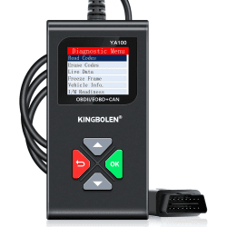 KINGBOLEN YA100 OBD2 Diagnosegerät, Vollen OBD2-Funktionen Obd2 Codeleser,Automotor Fehler-Code Scanner Für OBDII/EOBD/CAN-FD Protokoll Autos Nach 2000. 1.8 Inches