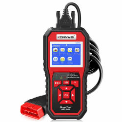KONNWEI OBD2 Diagnosegerät Universal KFZ-Fehlercode-Lesegerät für Europäische OBD II/EOBD Protokolle nach 2003 (Rot) KW850