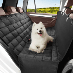 Hundedecke Auto Rückbank 4-in-1, 100% Wasserdicht, Rücksitz mit Seitenschutz, Hundesitz Auto Rückbank für PKWs, LKWs, und SUVs, Kratzfeste rutschfeste Autoschondecke Auto Hundedecke Rücksitz Schwarz 135x148cm