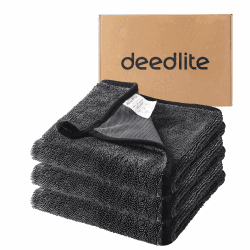 Deedlite Shiny Bath XXL Trockentuch,40x60cm Fast Dry Trockentuch,Duschkabinen Tuch zum Wasser Abziehen in Dusche & Bad (3, Schwarz) 40 x 60 cm 3 Stück-schwarz
