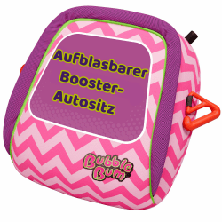 BubbleBum Aufblasbare Auto-Sitzerhöhung - Schmale | Tragbare | Faltbare | Reisesitzerhöhung ohne Rückenlehne - Komfortabel, Kompakt und Bequem - Perfekt für Urlaube, Fahrgemeinschaften - Rosa Pink