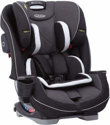Graco SlimFit LX Autositz mit ISOCATCH-Anschlüssen, Gruppe 0+/1/2/3 (Geburt bis 12 Jahre, 0-36 kg), schwarz