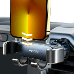 AINOPE Handyhalterung Auto Lüftung,[Hakenclip-Design] Schwerkraft [Einhandbedienung] kfz Handy Halterung Kompatibel mit iPhone 14 13 Pro Max Samsung Galaxy S23+ S22 Huawei usw Schwarz