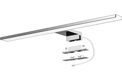 Azhien LED Spiegelleuchte Badezimmer 10W 820LM 40cm Neutralweiß 4000K,3in1 Montage IP44 230V Wandleuchte Spiegellampe 400mm,Kein Flimmern Badezimmerschrank Spiegelleuchten Silber - 40cm 4000k Neutralweiß 40CM 4000K Blanc Neutre