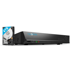 Reolink 16CH 4K PoE NVR Überwachungssystem Rekorder mit 4TB Festplatte Videoüberwachung für IP Kamera Haus, Innen, Außen Sicherheit, unterstützt 12MP/4K/5MP/4MP HD Reolink IP Kameras, RLN16-410 16CH 4To