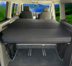 BREMER SITZBEZÜGE Klappmatratze kompatibel mit VW T5 T6 T6.1 Transporter Caravelle Faltmatratze Camping zubehör Camper zubehör Wohnmobil Zubehör Matratze Schlafauflage Schlafschön TSP Klappmatratze für VW Transporter Caravelle