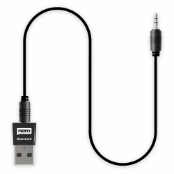 Nero Kleiner Bluetooth 5.0 Audio AUX-Adapter für Auto, HiFi Anlage etc. mit 3,5 mm Klinke | Receiver | USB Dongle | Transmitter Wireless | Keine Batterie, Aufladen | startet Immer automatisch