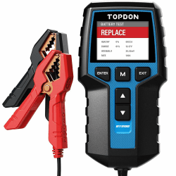TOPDON BT200 12V 24V Batterietester, 100-2000 CCA Autobatterie Tester, batterie tester auto Lade-Anlasser-System Autoatterie analysator für LKW Schiff SUV Boot