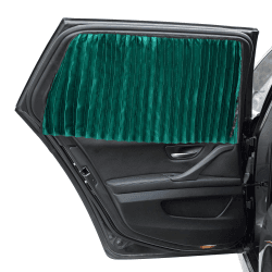 ZATOOTO Sonnenschutz Auto Vorhang - für Baby, Kinder, Magnetisch für UV-Schutz, Seitenscheibe, Schwarz, 2 Stück, Grün