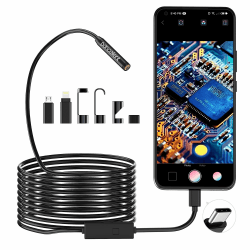 1920P HD Snake Inspektion Endoskop, pancellent Typ C Endoskop, Scope Kamera mit 8 LED Leuchten für Android und iOS Smartphone, iPhone, iPad, Samsung(5M)