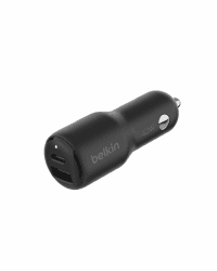 Belkin BoostCharge 2-Port-Kfz-Ladegerät, 42 W, Schnellladen mit USB-C, 30 W PPS, USB-A-Anschluss, 12 W, für Apple iPhone 15, 15 Pro, 15 Pro Max, iPhone-Serien 14, 13, Samsung Galaxy S23 usw. – Schwarz