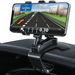 GESMATEK Handyhalterung Auto, Handy Autohalterung, um 360 Grad drehbare einstellbare Auto Handyhalter für 4 bis 7 Zoll Smartphones, Schwarz.