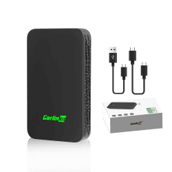 Carlinkit 5.0 Wireless Carplay und Android Auto 2 in 1 Adapter,2024 Upgrade Wireless CarPlay Adapter Konvertieren Werkseitig Verkabeltem CarPlay zu Wireless,Verkabeltem Android Auto zu Wireless